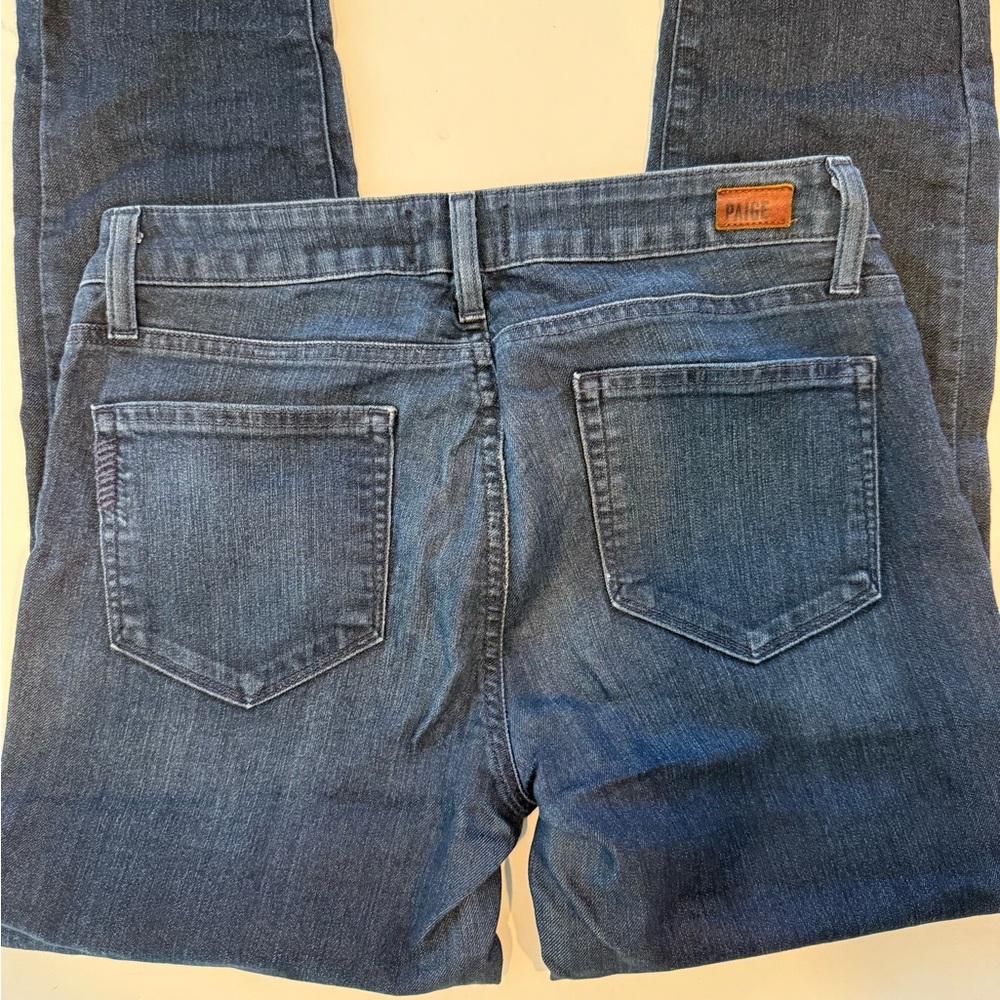 PAIGE WOMENS DARK WASH KYLIE CROP ANKLE JEANS SIZE 28 - Picture 6 of 9